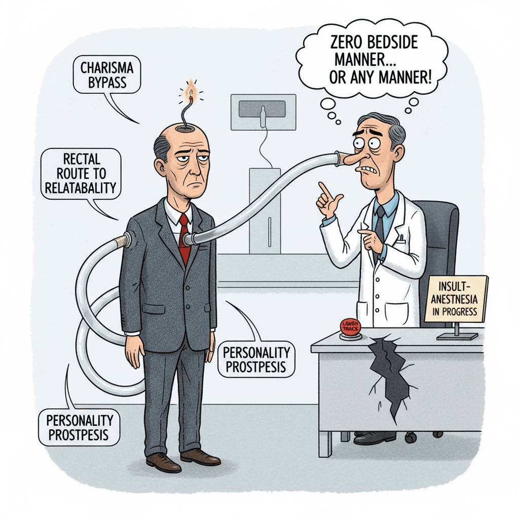 man has the personality of a tube up your ass