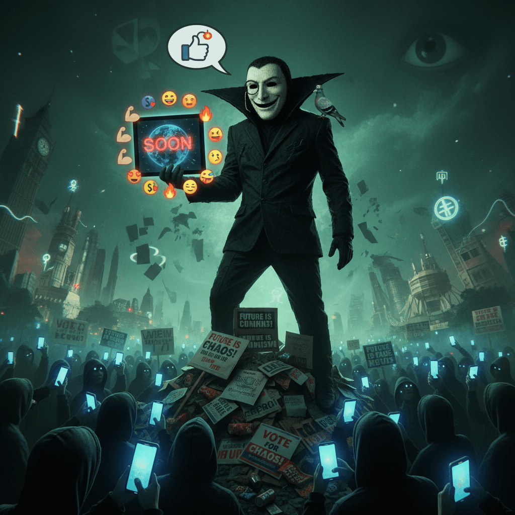 Mysterious suit guy posts "Soon" like he's a Bond villain's Reddit account