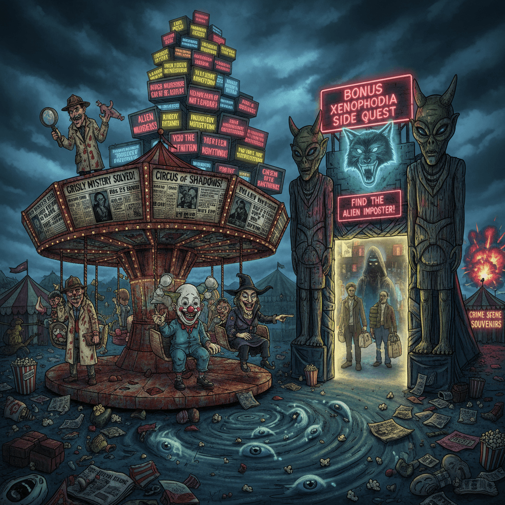 True crime carnival w/ bonus xenophobia side quest unlocked