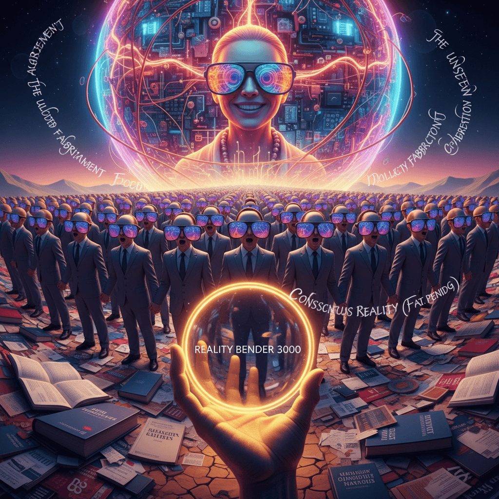 We all wear the same sunglasses so reality bends to our collective will