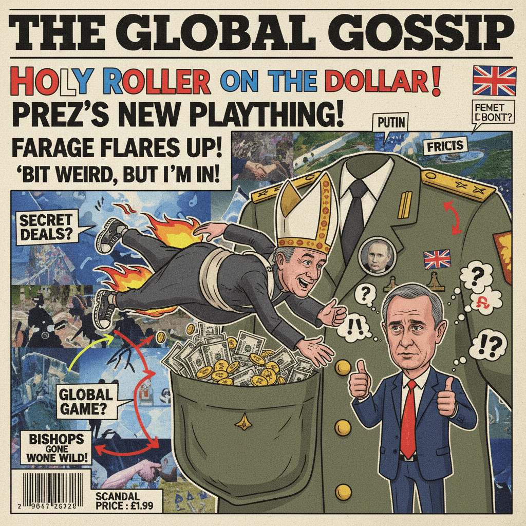 Mormon bishop speedruns into Putin's pocket, Farage confused but supportive