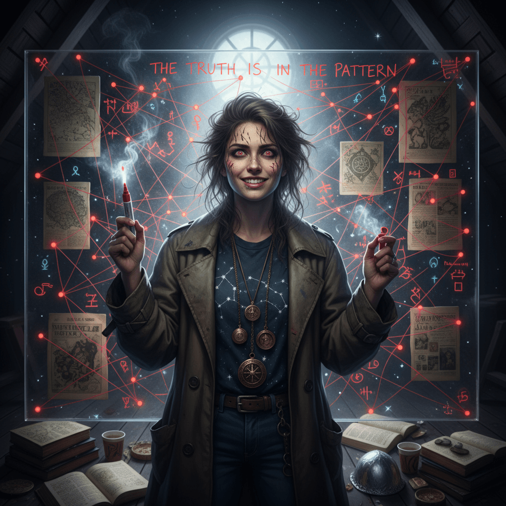 girl connects dots, refuses to elaborate, looks unhinged about it