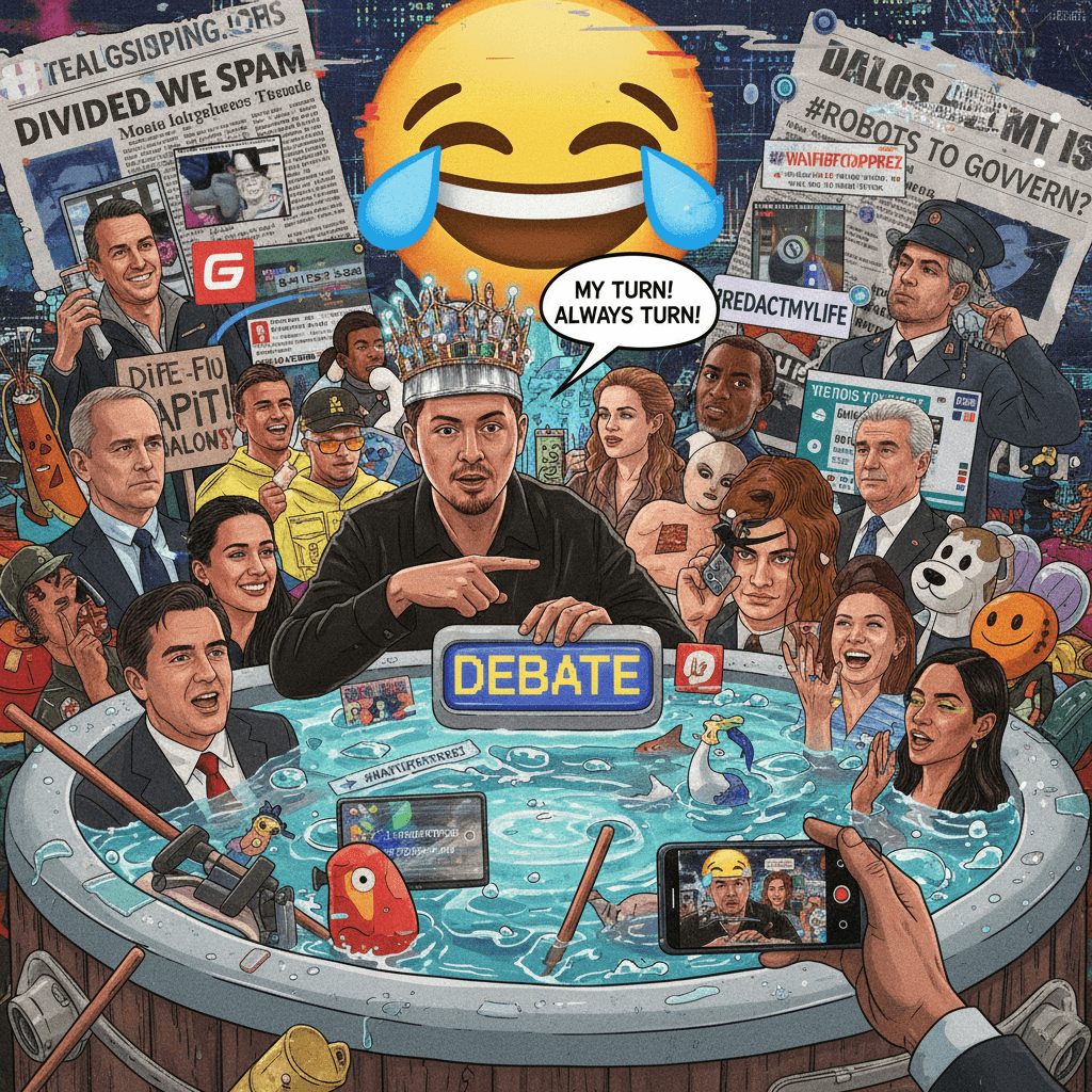 everyone in the hot tub moment: the image