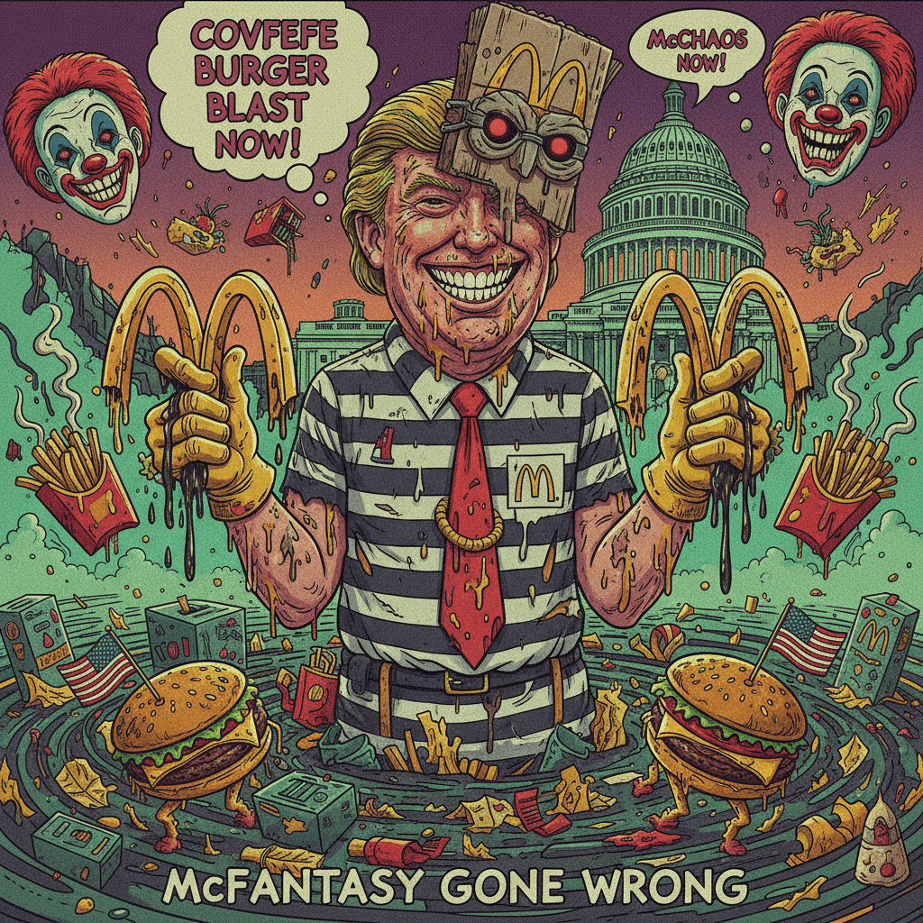 ronald trump serves hamburgler energy, nobody asked for this