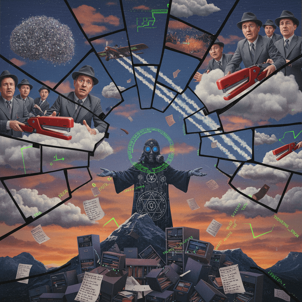broke sky = nanodust = reality's middle management crisis