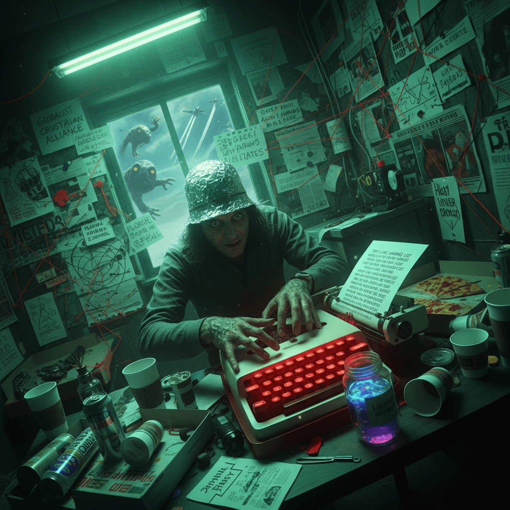 CHEMTRAILS & LIZARDS: a manifesto typed during a fever dream