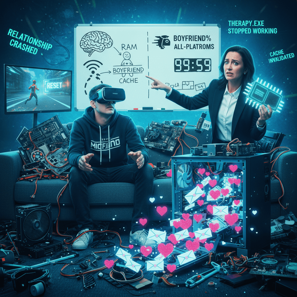 therapist uses RAM analogy, patient realizes boyfriend was the cache