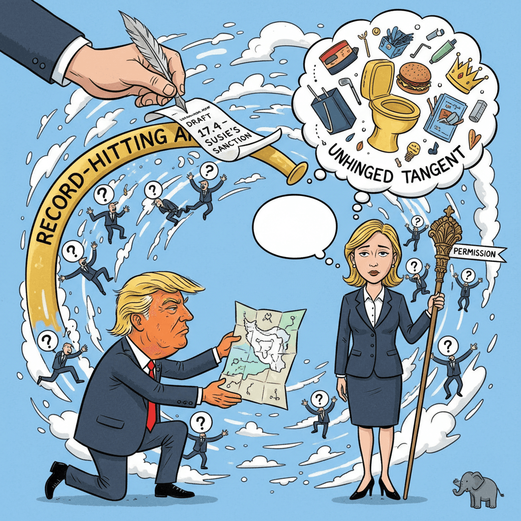 Trump asks Susie permission to Iran (she said nothing)