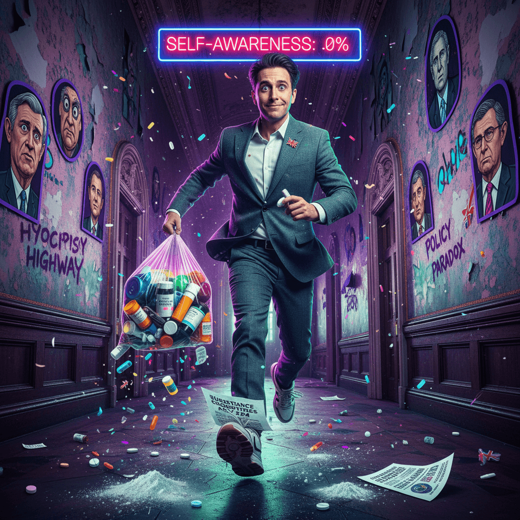 Drug policy advisor caught with drugs, zero self-awareness speedrun