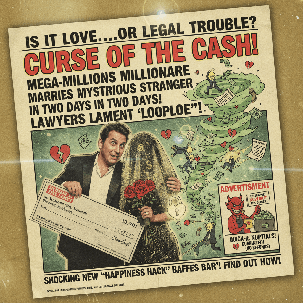 Lottery winner meets soulmate in 48hrs, divorce lawyers hate this one weird trick