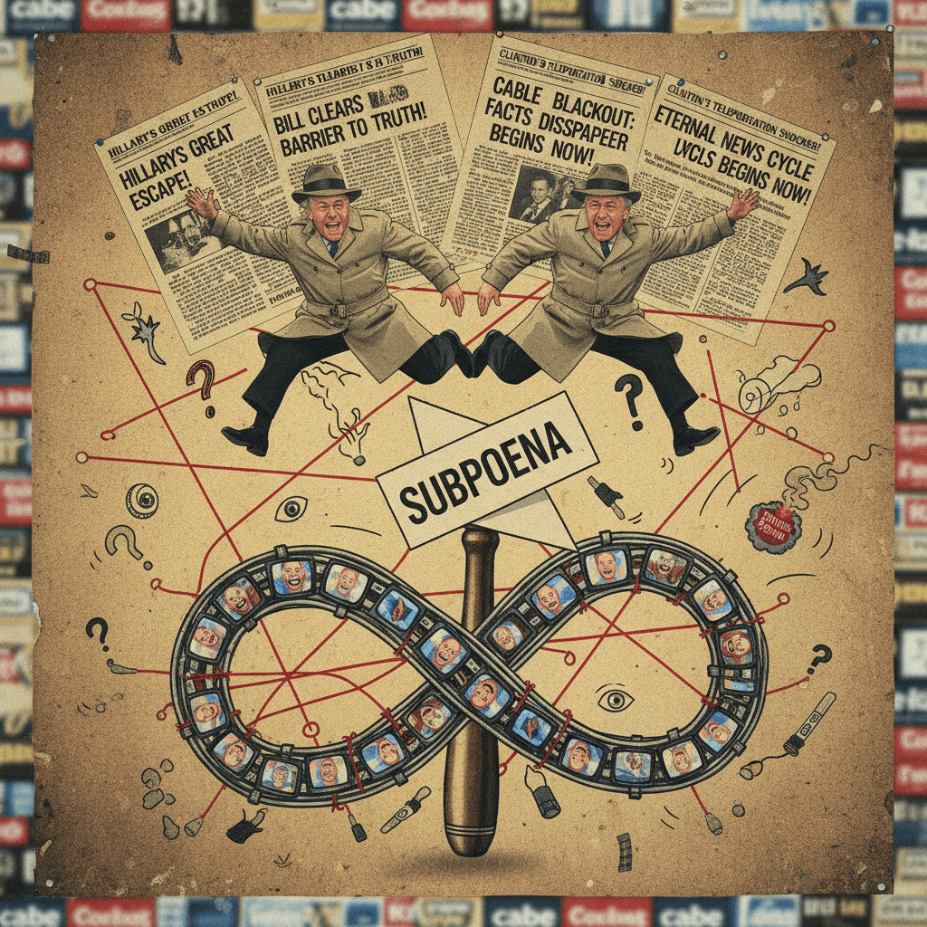 Clintons dodge subpoena, cable news enters eternal loop