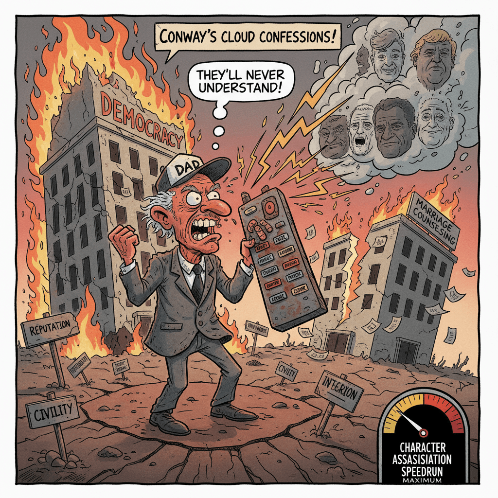 Conway goes full dad-yelling-at-clouds, hits every insult button