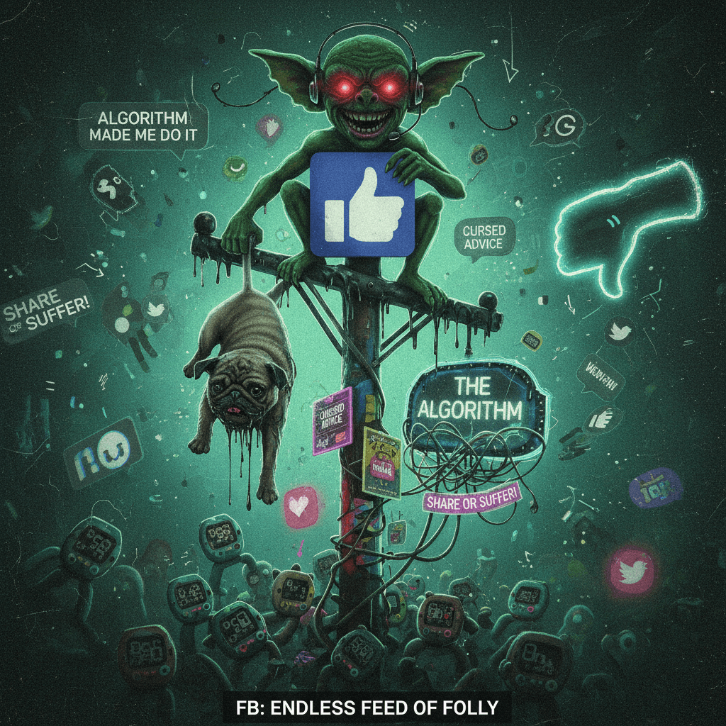 fb bestie suggests greasy pole pet abuse, blames the algorithm