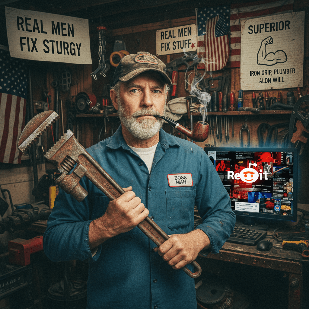 Peak internet masculinity cope: 'I hold big pipe, therefore superior'