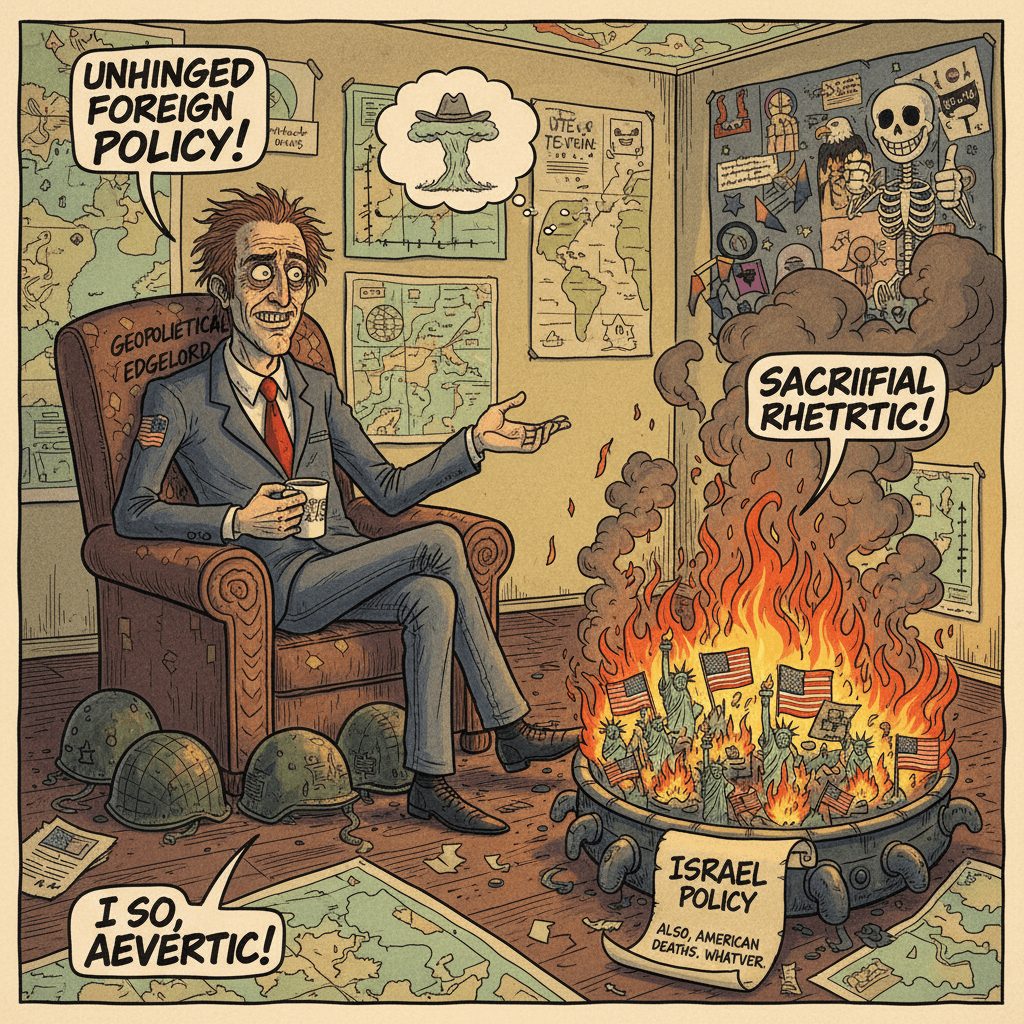 casually accepts american deaths as israel policy footnote