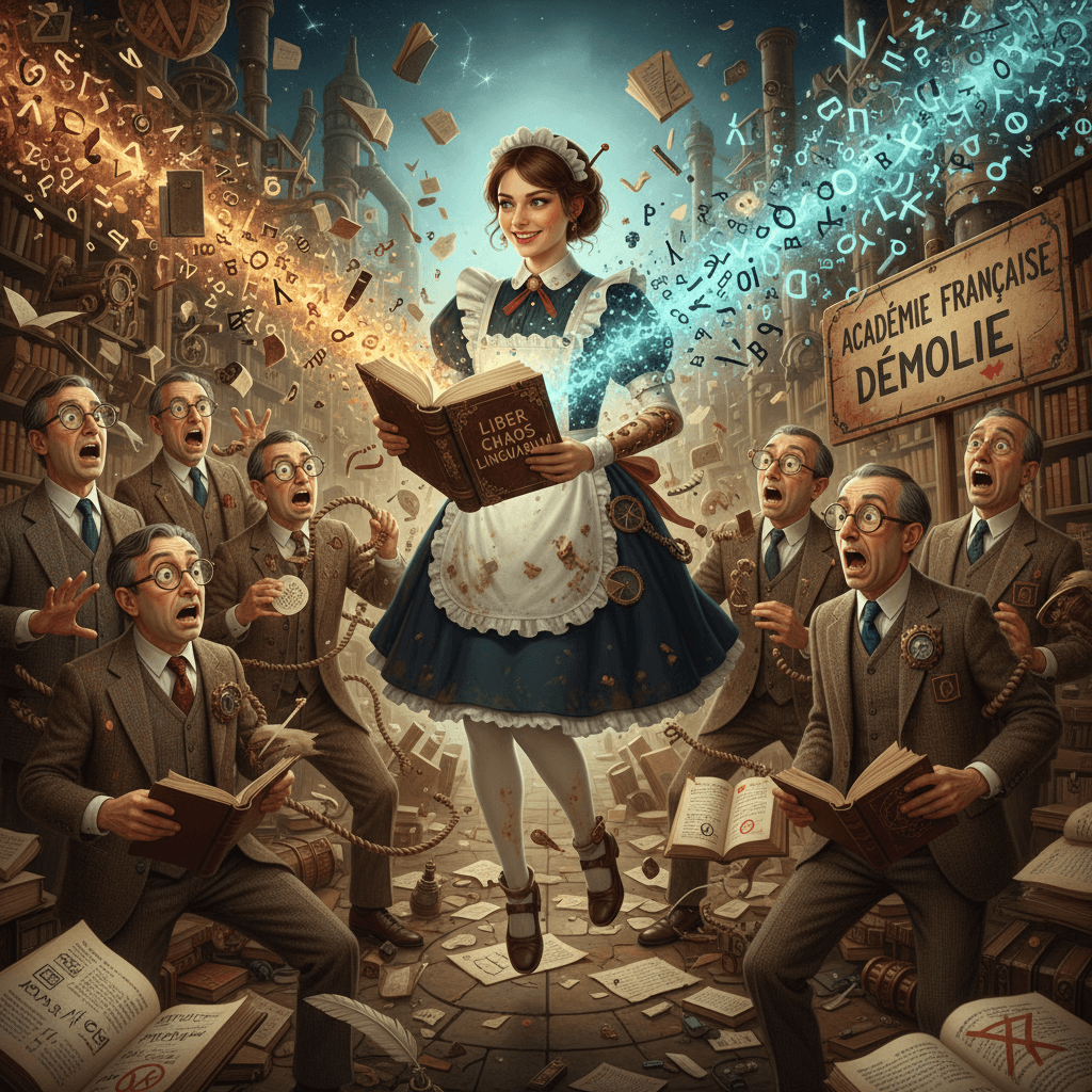 French linguists vs. one magical maid with a book of chaos