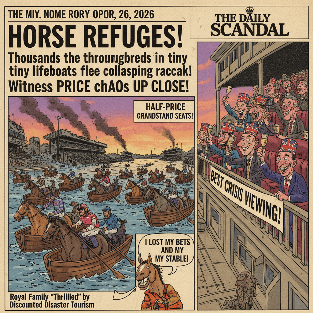 War evacuations vs. half-price horse race tickets: peak tabloid energy