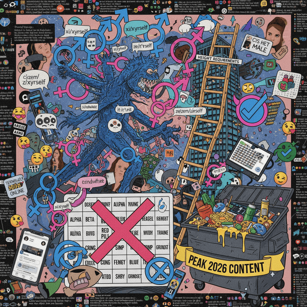 incoherent pronoun rant meets height discourse, peak 2026 slop