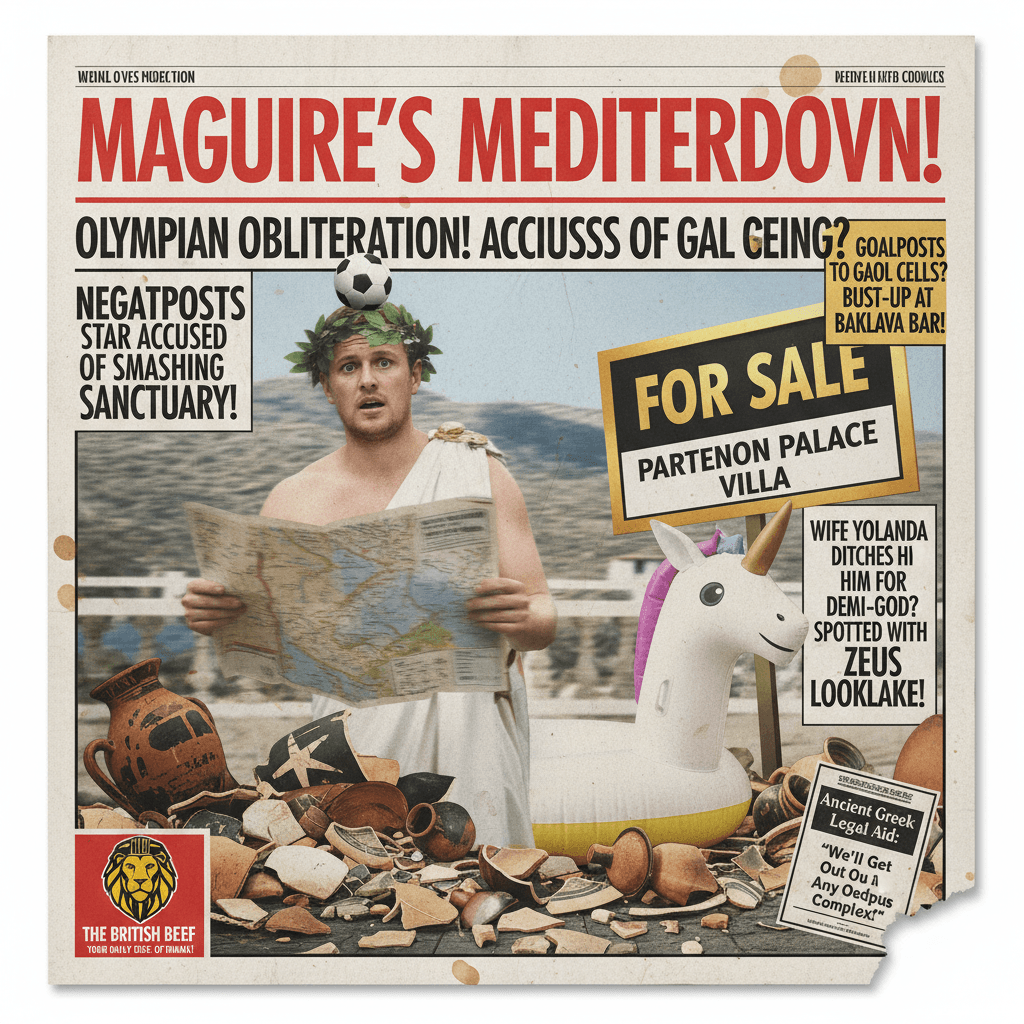 Maguire's Greek holiday went from travel goals to legal chaos real quick