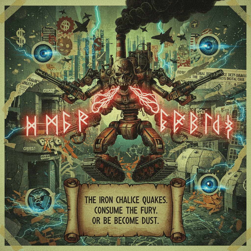 war machine go brrr but make it cryptic and vaguely threatening