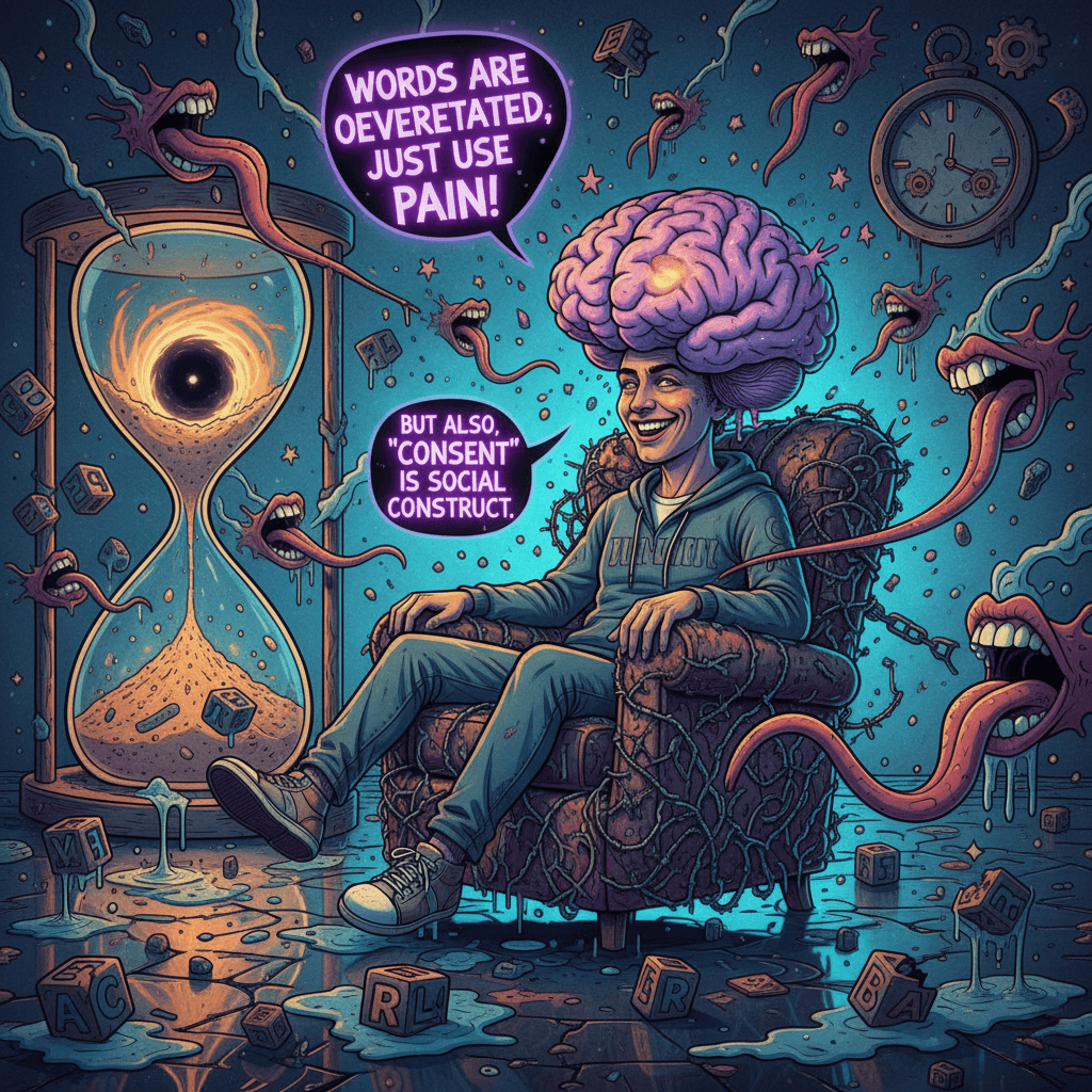 everyone forgets language exists when torture ethics come up, very normal