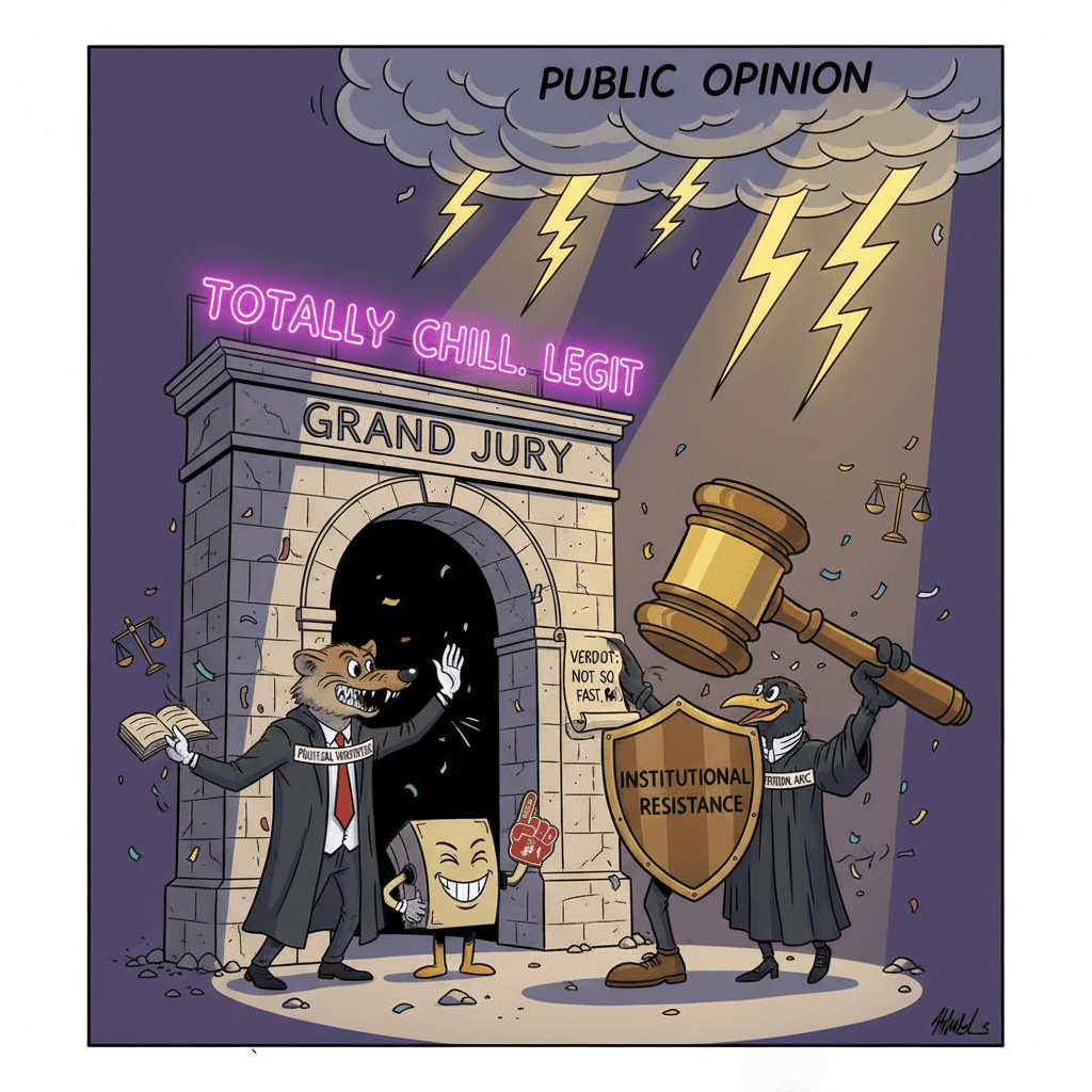 grand jury says no to political vendettas, very cool very legal