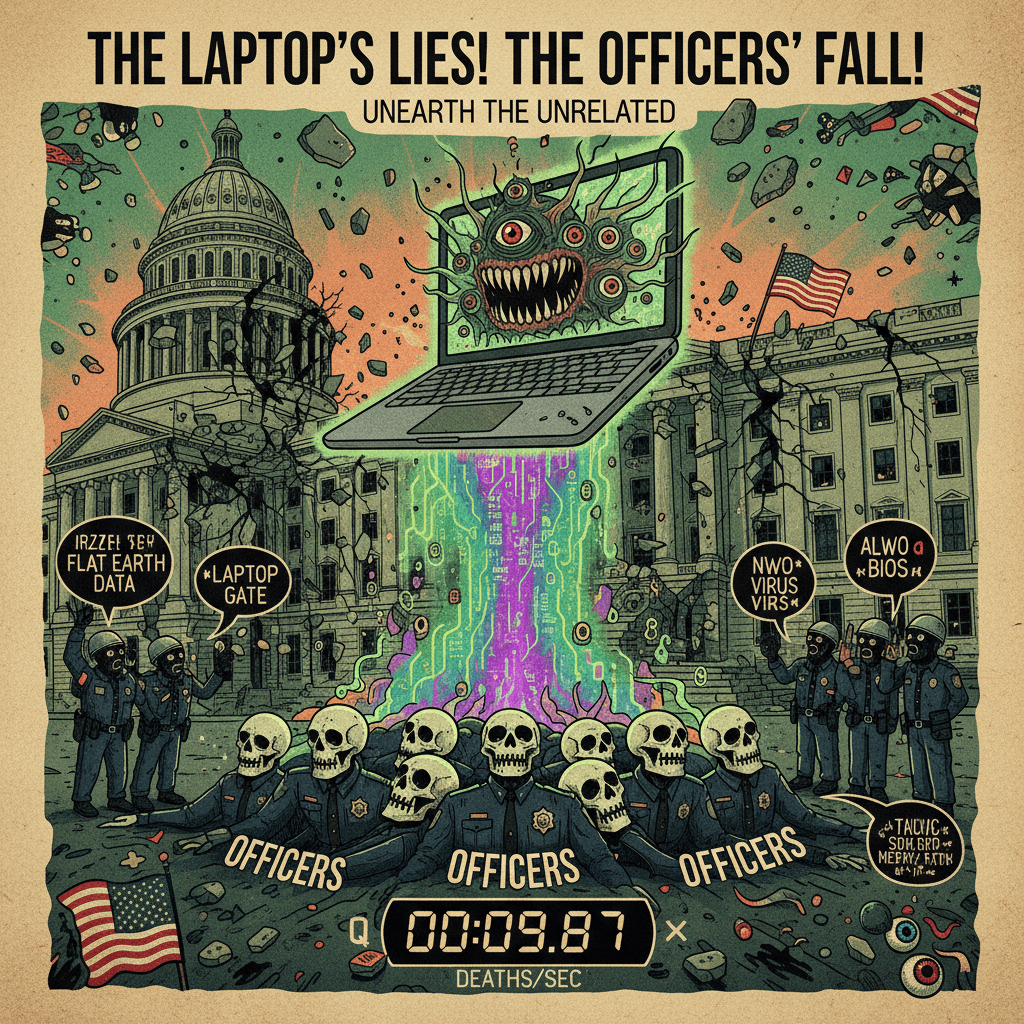 Nine officers couldn't handle the laptop truth and mysteriously died (unrelated)