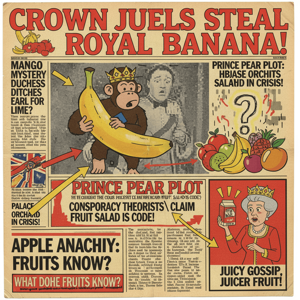 Royal drama meets fruit promotions: peak tabloid energy