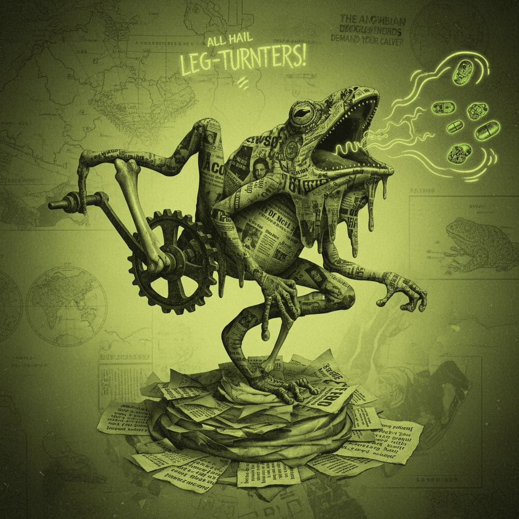 soggy frogs and leg-turning propaganda, a fever dream manifesto