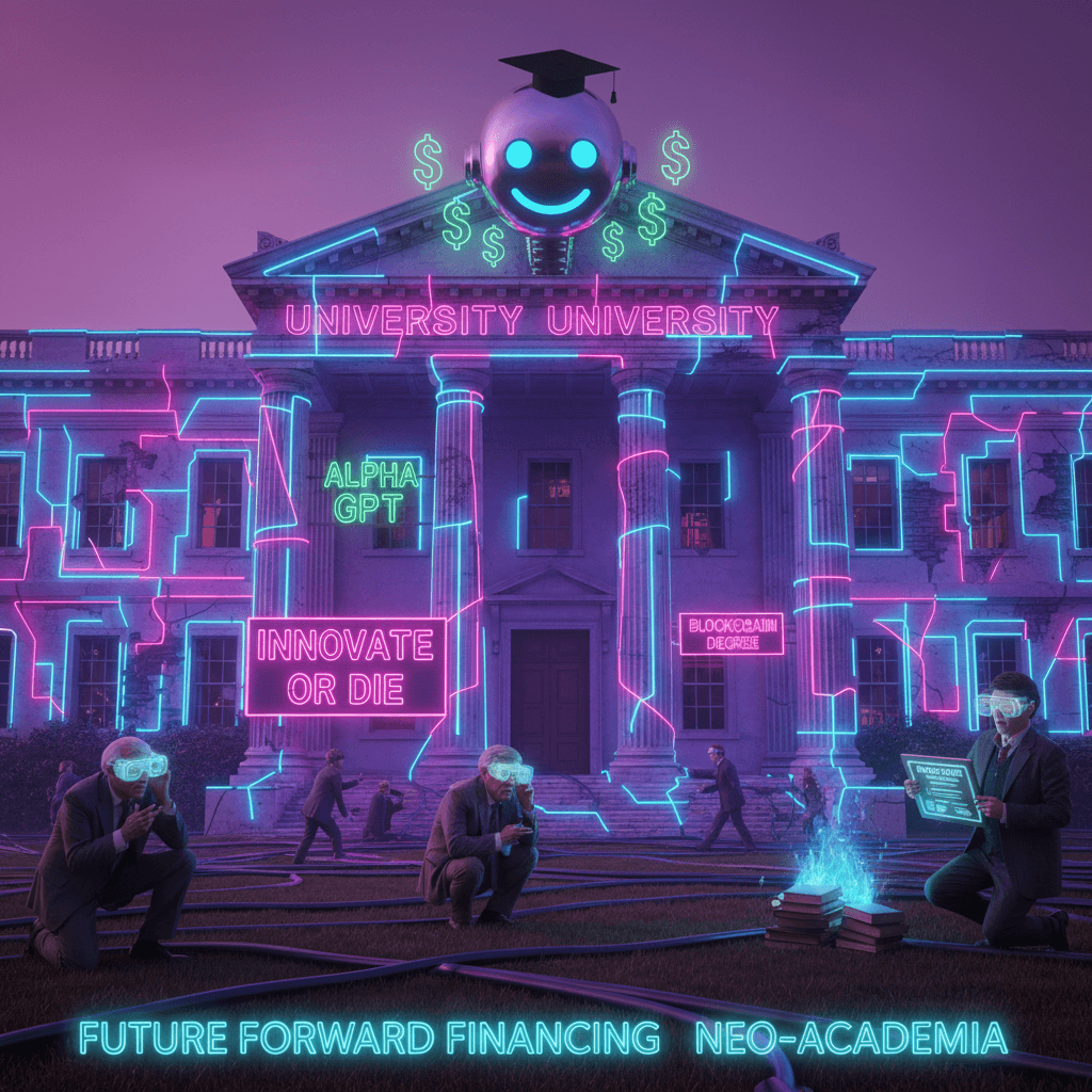 Respectable institution discovers neon AI aesthetic, suffers accordingly