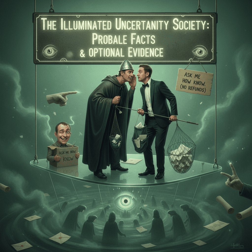 cryptic truth-telling with maximum vagueness and zero receipts