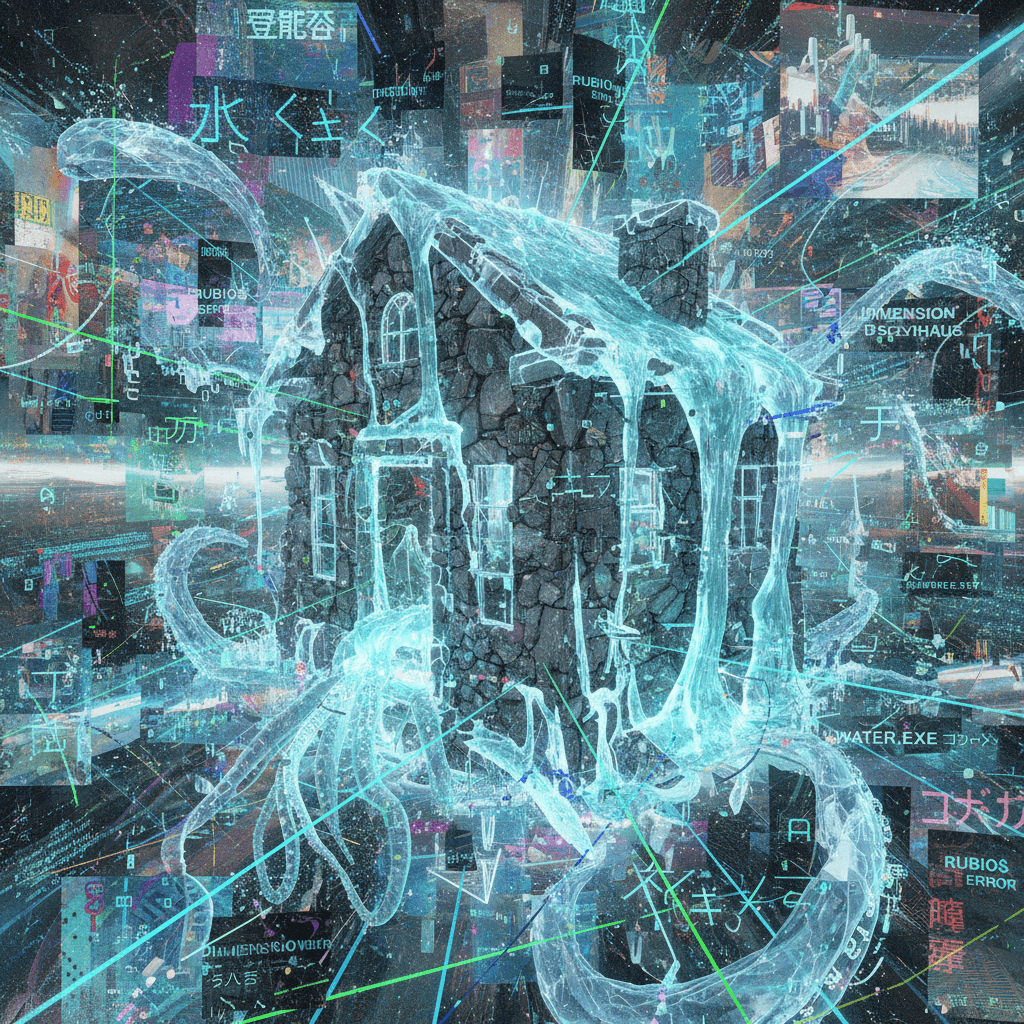 rubio's water-soaked rocky house has entered the glitch dimension