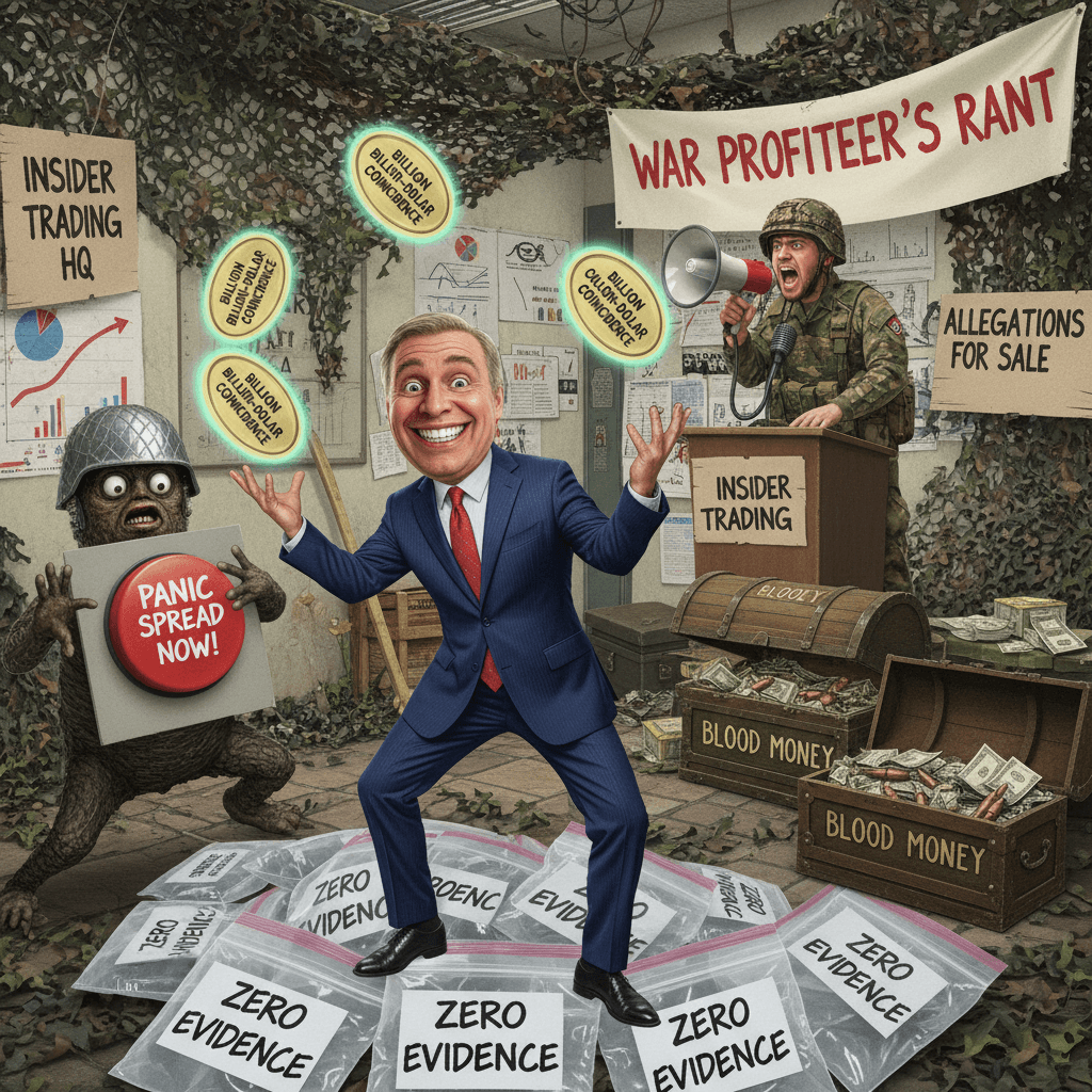 Someone's very confident about billion-dollar coincidences and zero evidence