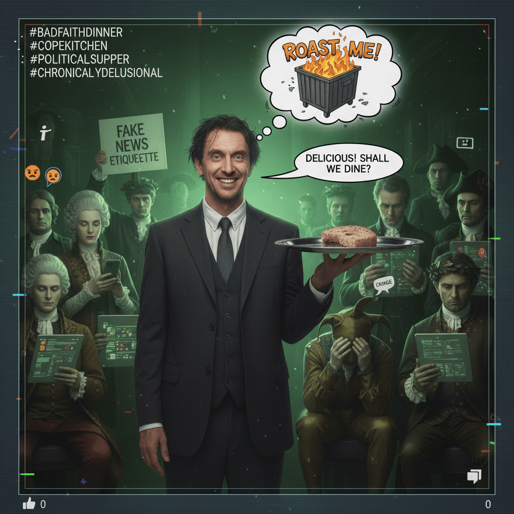 guy pretends insult was dinner invite, nobody laughs