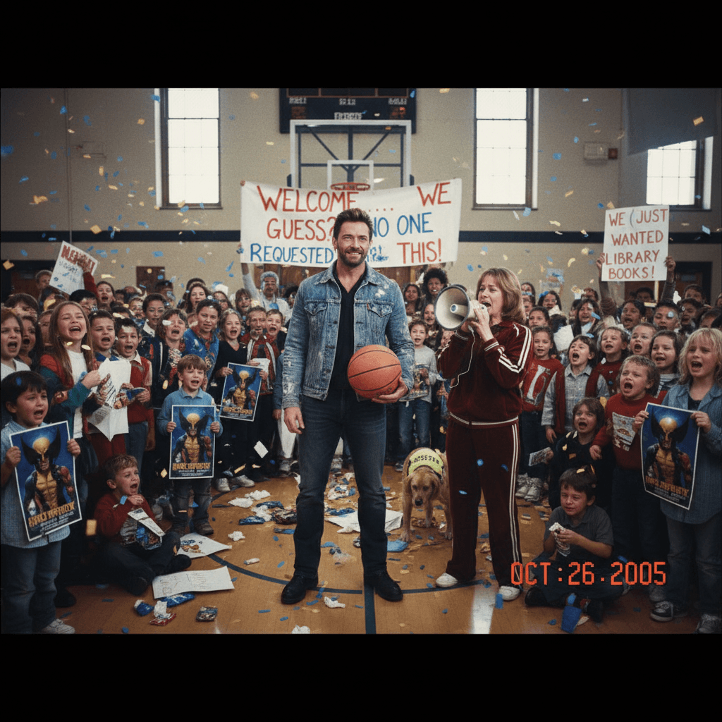 hugh jackman visits school, everyone cries, nobody asked for this