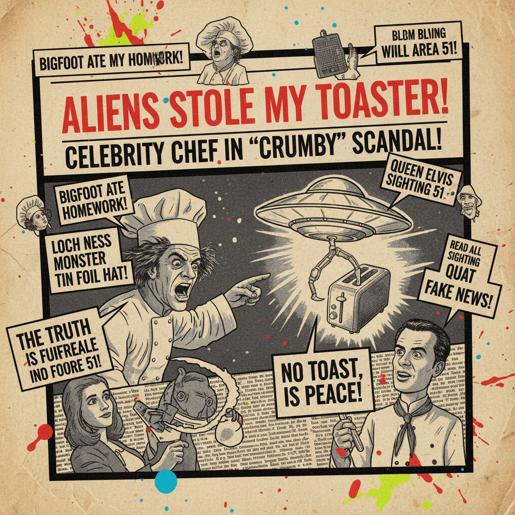 Unhinged tabloid energy meets maximum capslock fury