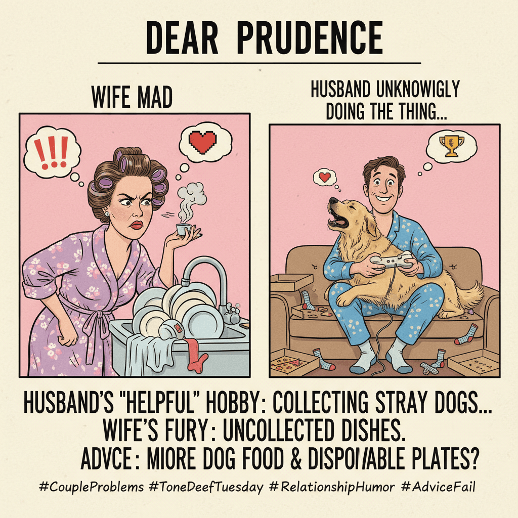 Wife mad, husband unknowingly doing the thing that makes wife mad