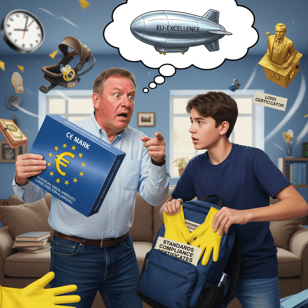 Dad mistakes teen's condom box for EU compliance violation