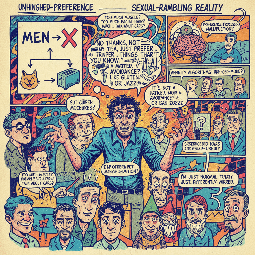 guy spends 3 sentences explaining he doesn't like men, very normal