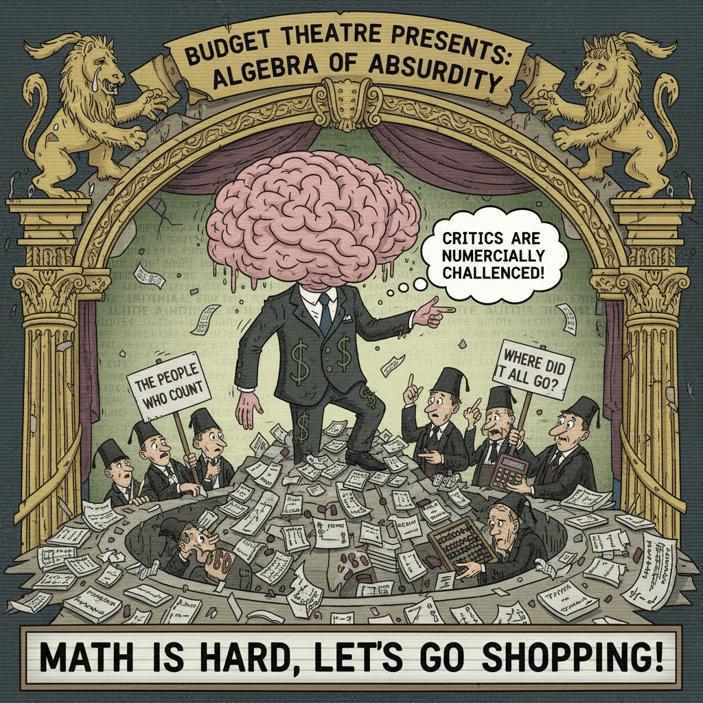 PM big-brains critics as 'bad at math' while budget implodes