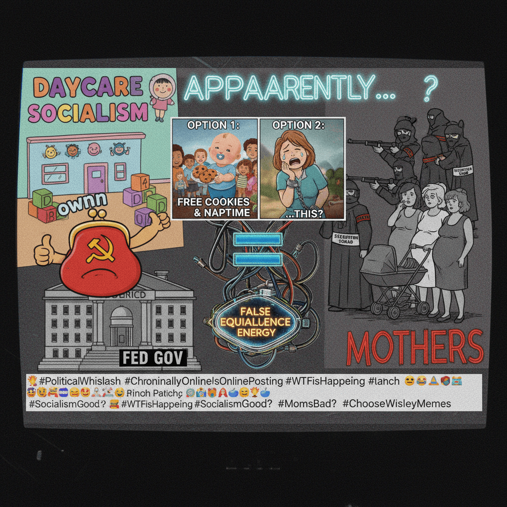 Daycare socialism owns on feds executing mothers, apparently