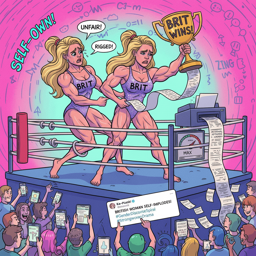 brit loses to herself, immediately files complaint with herself