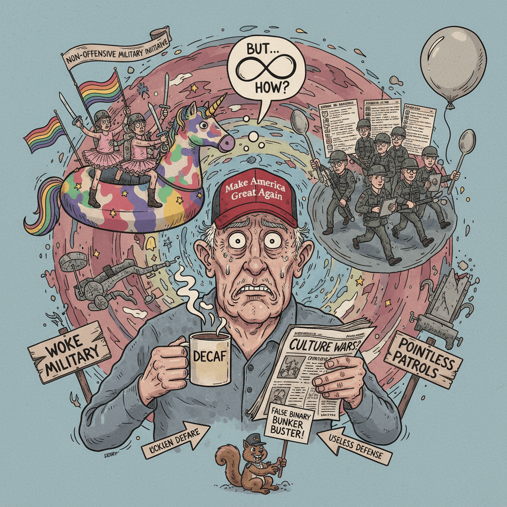 guy discovers military can be both non-woke AND pointless