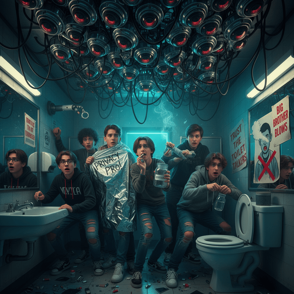 Schools installing spy cameras in bathrooms because teenagers bad