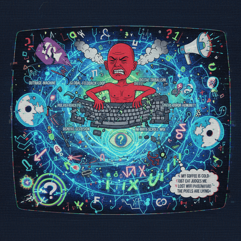 angry keyboard smashing disguised as social commentary