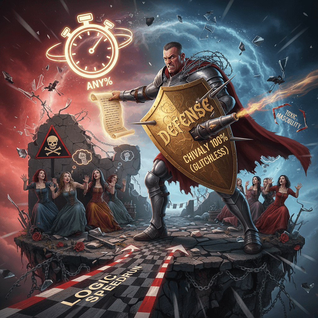 protecting women by threatening them, logic speedrun any%