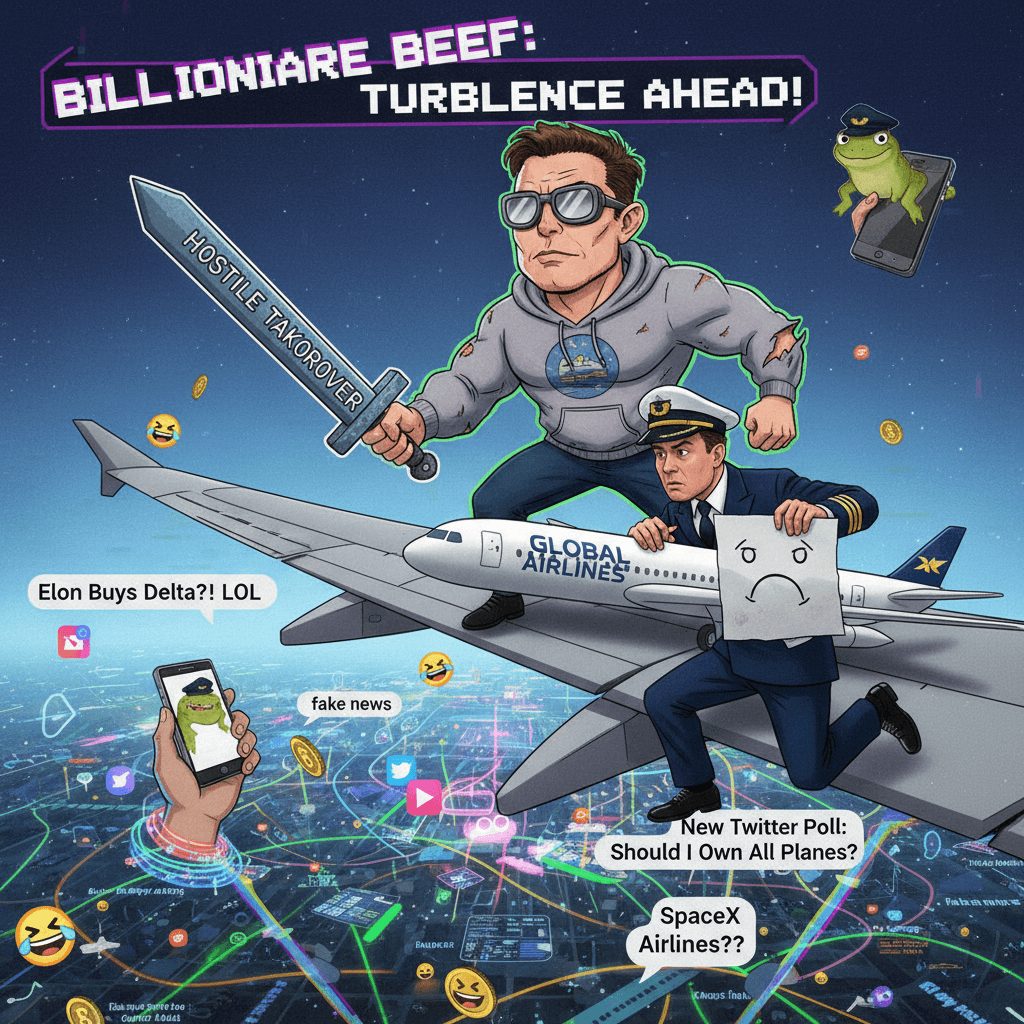 Elon threatens airline CEO with hostile takeover, internet treats it as joke