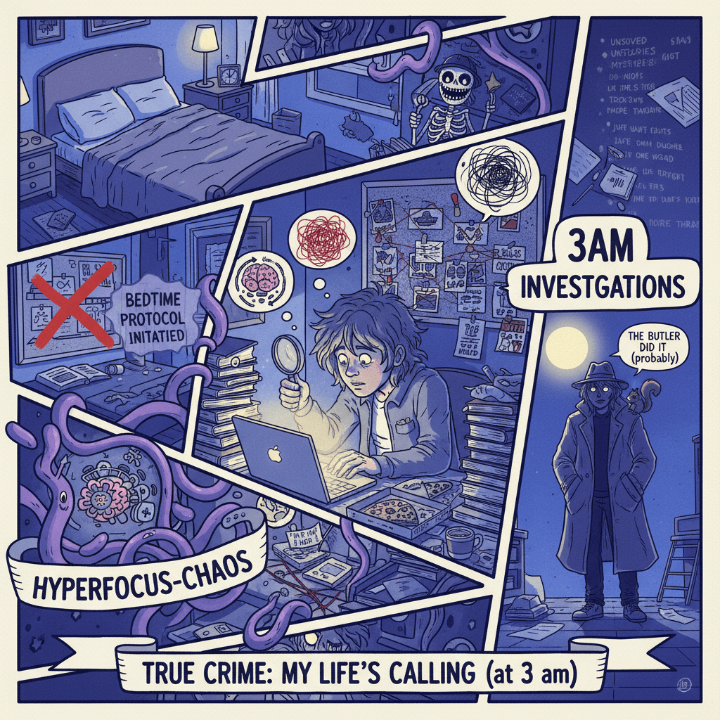 ADHD brain: bedtime vs. becoming a true crime detective at 3am