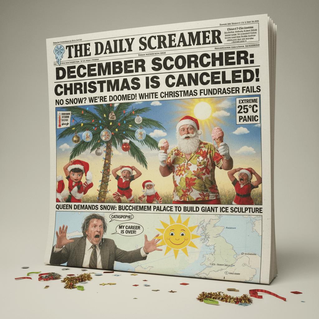 UK tabloid treats mild December like an existential threat to Christmas