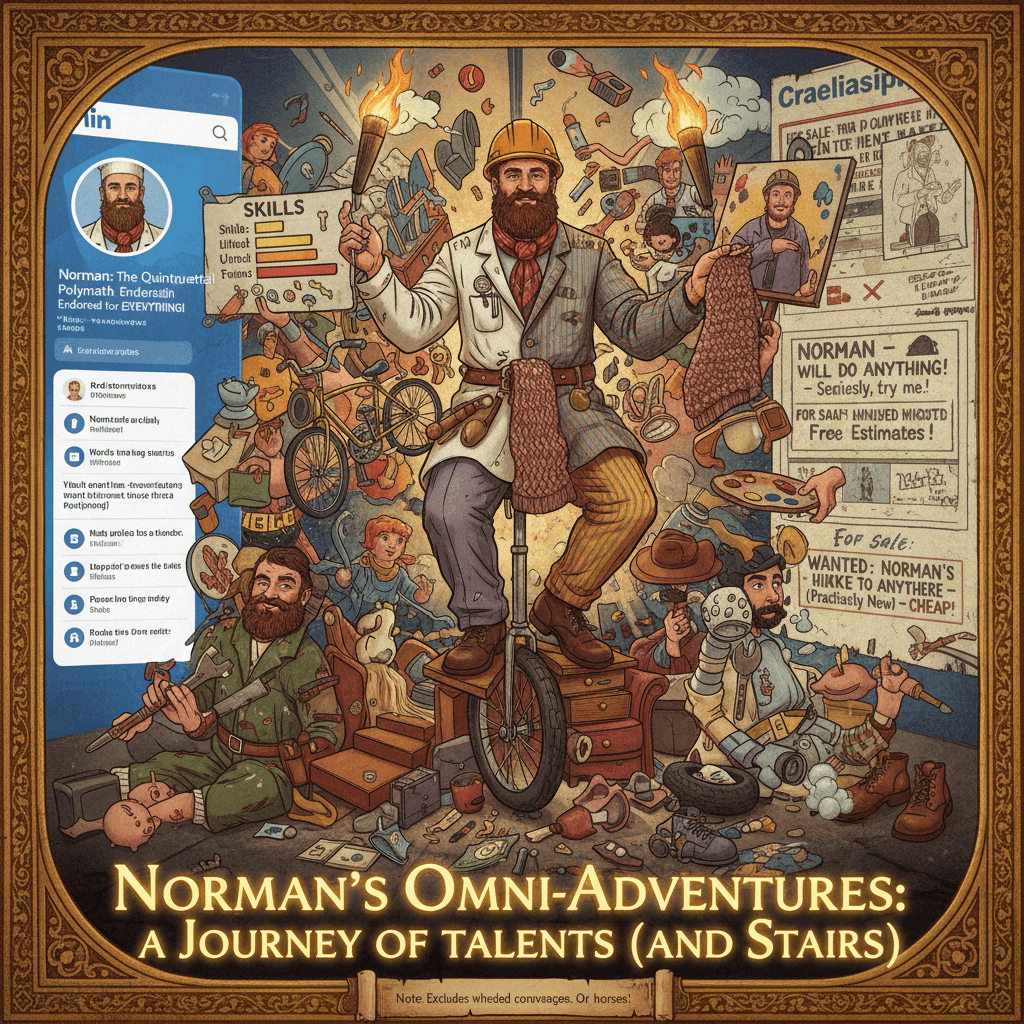 Norman does everything except afford transportation